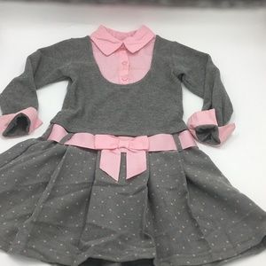 WONDER KIDS GRAY AND PINK DRESS SIZE 5T